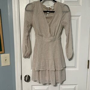 Tan long sleeved dress medium